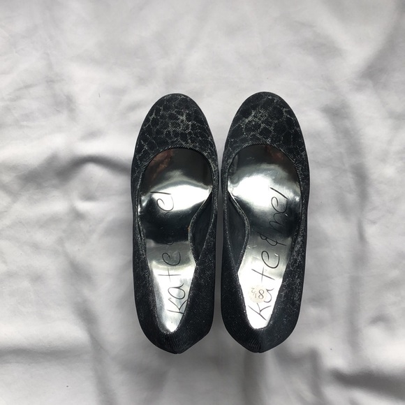 Kate & Mel Sparkly Zebra Platform Heels - Picture 3 of 11